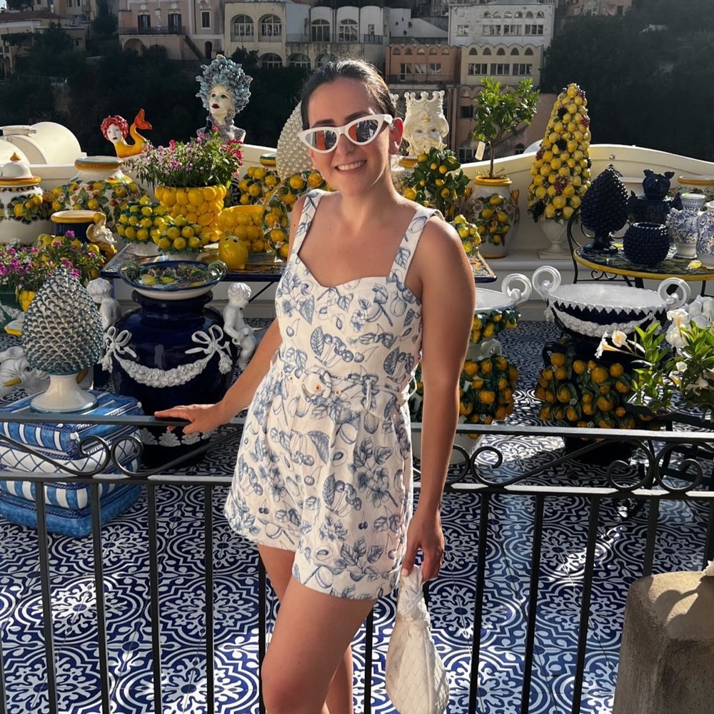 Christian Lacroix
Floral Print Square Neckline Romper